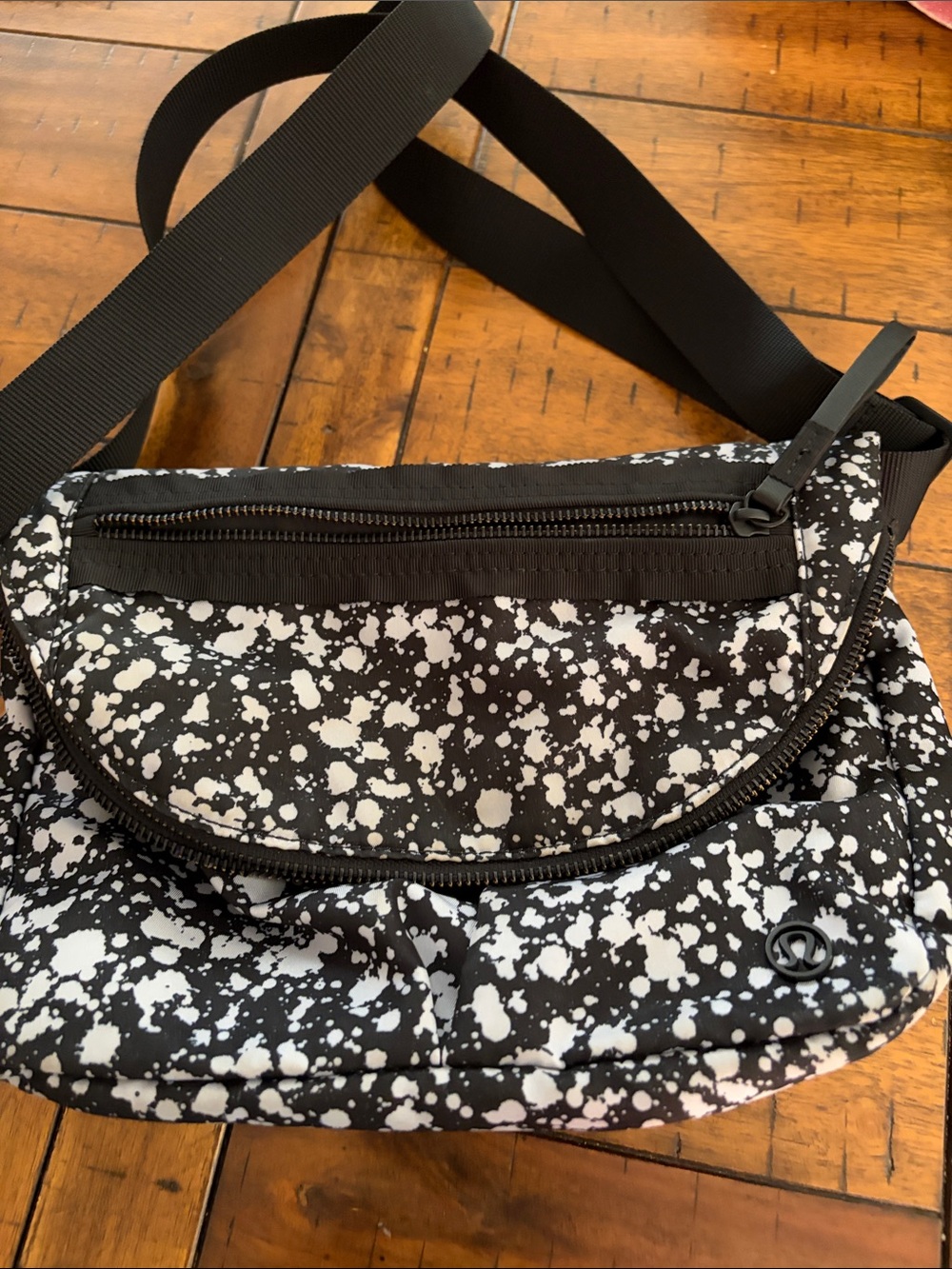 lululemon athletica Black and White Splatter Crossbody